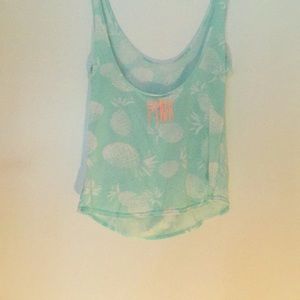 Blue tropical print shirt